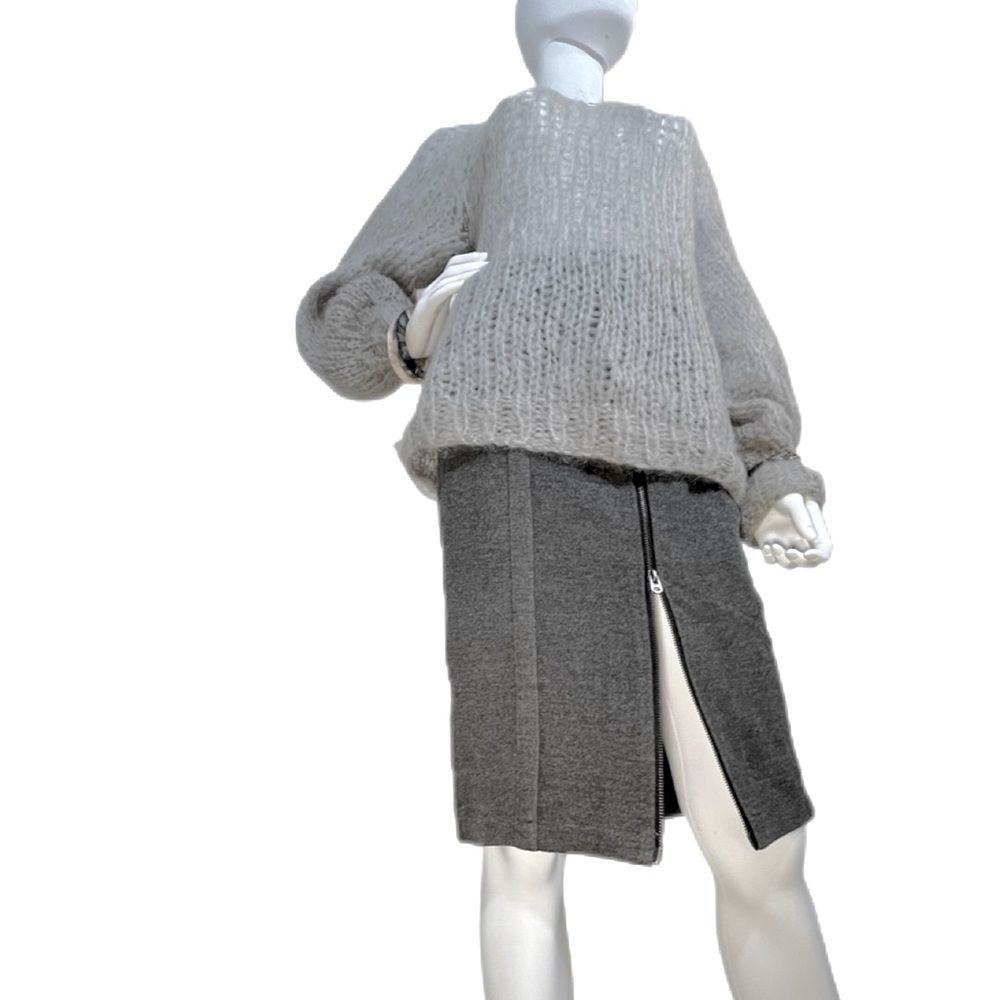 ANTHROGOLOGIE Shades of Grey by Micah Cohen Front Zipper Gray Pencil Skirt Small - Picture 7 of 13